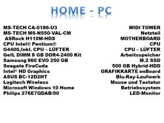 Home - PC mit Monitor